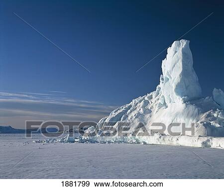 Iceberg On Frozen Sea View Large Photo Image Stock Photo - Iceberg On Frozen Sea. Fotosearch