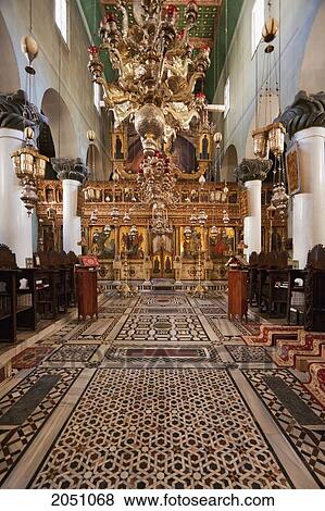 Stock Photo - Iconostasis Inside The Great Basilica Of The Transfiguration (Catholicon Of The Transfiguration) In The Holy Monastery Of St. Catherine At Mount Sinai, South Sinai, Egypt. Fotosearch
