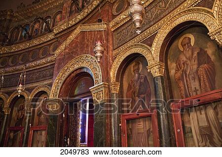 Icons In The Church Of St. George, Cairo, Al Qahirah, Egypt View Large Photo Image Stock Image - Icons In The Church Of St. George, Cairo, Al Qahirah, Egypt. Fotosearch