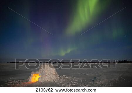 Igloo And Aurora Borealis At Wapusk National Park; Manitoba Canada View Large Photo Image Stock Image - Igloo And Aurora Borealis At Wapusk National Park; Manitoba Canada. Fotosearch