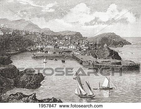 Stock Photo - Ilfracombe, England In The Late 19Th Century. From Our Own Country Published 1898. Fotosearch