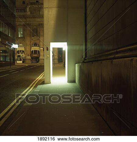 Stock Photograph - Illuminated Street At Night. Fotosearch
