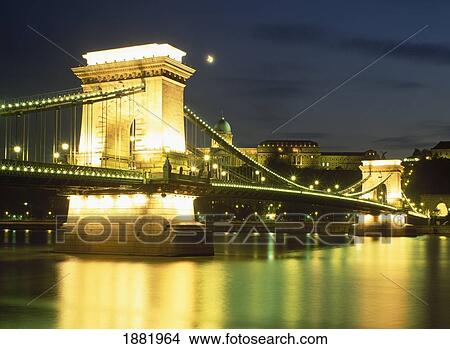 Illuminated Sz? chenyi Chain Bridge At Night View Large Photo Image Picture - Illuminated Sz? chenyi Chain Bridge At Night. Fotosearch