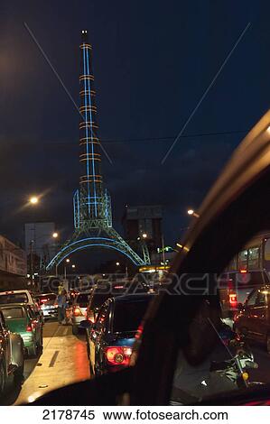Illuminated Torre Del Reformador At Night; Guatemala City Guatemala View Large Photo Image Stock Photography - Illuminated Torre Del Reformador At Night; Guatemala City Guatemala. Fotosearch