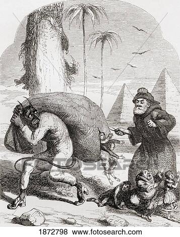Stock Photo - Illustration By George Cruikshank To The Poem The Lay Of St. Medard. From The Book The Ingoldsby Legends Or Mirth And Marvels By Thomas Ingoldsby, Published 1865.. Fotosearch
