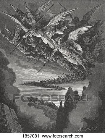 Illustration By Gustave Dore 1832-1883 French Artist And Illustrator For Paradise Lost By John Milton Book I Lines 344 And 345 View Large Photo Image Stock Image - Illustration By Gustave Dore 1832-1883 French Artist And Illustrator For Paradise Lost By John Milton Book I Lines 344 And 345. Fotosearch