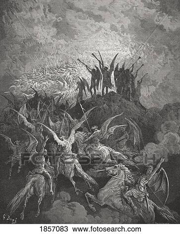 Illustration By Gustave Dore 1832-1883 French Artist And Illustrator For Paradise Lost By John Milton Book I Lines 757 To 759 View Large Photo Image Stock Image - Illustration By Gustave Dore 1832-1883 French Artist And Illustrator For Paradise Lost By John Milton Book I Lines 757 To 759. Fotosearch