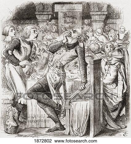 Stock Image - Illustration By J. Tenniel, To The Poem The Blasphemer's Warning. From The Book The Ingoldsby Legends Or Mirth And Marvels By Thomas Ingoldsby, Published 1865.. Fotosearch