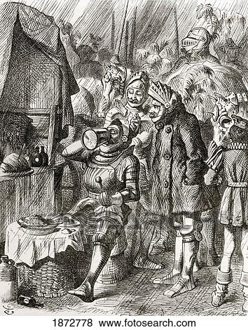 Stock Photo - Illustration By J. Tenniel To The Poem The Cynotaph. From The Book The Ingoldsby Legends Or Mirth And Marvels By Thomas Ingoldsby, Published 1865.. Fotosearch