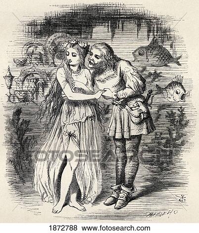 Stock Photo - Illustration By J. Tenniel To The Poem Sir Rupert The Fearless, A Legend Of Germany. From The Book The Ingoldsby Legends Or Mirth And Marvels By Thomas Ingoldsby, Published 1865.. Fotosearch