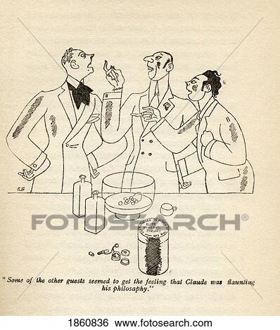 Stock Photograph - Illustration By Ralph Barton 1891 To 1931 Frontspiece From The Book But Gentlemen Marry Brunettes By Anita Loos Published 1928. Fotosearch