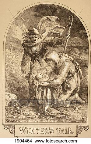 Picture - Illustration By Sir John Gilbert For The Winter's Tale, By William Shakespeare. From The Illustrated Library Shakspeare, Published London 1890.. Fotosearch