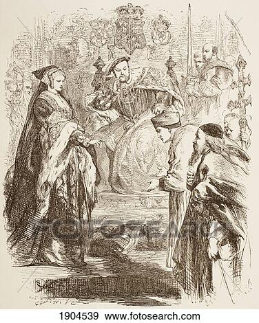 Illustration By Sir John Gilbert For King Henry Viii By William Shakespeare. King Henry With Cardinal Wolsey And Queen Katharine. From The Illustrated Library Shakspeare, Published London 1890. View Large Photo Image Stock Photo - Illustration By Sir John Gilbert For King Henry Viii By William Shakespeare. King Henry With Cardinal Wolsey And Queen Katharine. From The Illustrated Library Shakspeare, Published London 1890.. Fotosearch