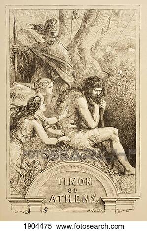 Stock Photography - Illustration By Sir John Gilbert For Timon Of Athens By William Shakespeare. From The Illustrated Library Shakspeare, Published London 1890.. Fotosearch