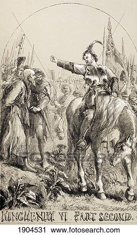 Stock Image - Illustration For King Henry Vi, Part Two By William Shakespeare. From The Illustrated Library Shakspeare, Published London 1890.. Fotosearch