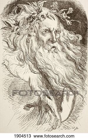 Stock Image - Illustration For King Lear By William Shakespeare. From The Illustrated Library Shakspeare, Published London 1890.. Fotosearch