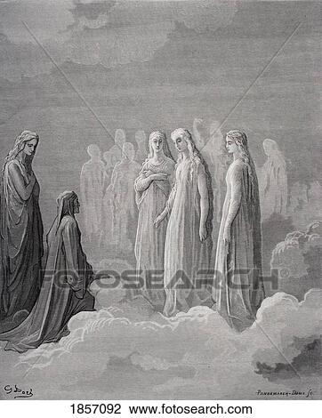 Illustration For Paradiso By Dante Alighieri Canto Iii Lines 14 And 15 By Gustave Dore 1832-1883 French Artist And Illustrator View Large Photo Image Stock Image - Illustration For Paradiso By Dante Alighieri Canto Iii Lines 14 And 15 By Gustave Dore 1832-1883 French Artist And Illustrator. Fotosearch