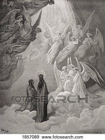 Stock Photo - Illustration For Paradiso By Dante Alighieri Canto Xx Lines 10 To 12 By Gustave Dore 1832-1883 French Artist And Illustrator. Fotosearch