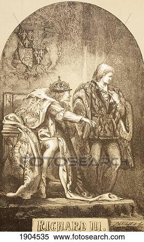 Stock Photography - Illustration For Richard Iii By William Shakespeare. From The Illustrated Library Shakspeare, Published London 1890.. Fotosearch