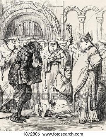 Stock Photography - Illustration To The Poem The Brothers Of Birchington By J. Tenniel. From The Book The Ingoldsby Legends Or Mirth And Marvels By Thomas Ingoldsby, Published 1865.. Fotosearch