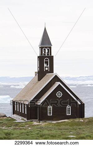 Ilulissat Church, Zion Church. Built In 1782. Greenland. View Large Photo Image Picture - Ilulissat Church, Zion Church. Built In 1782. Greenland.. Fotosearch
