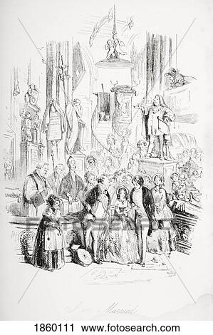 Stock Image - I'm Married. Illustration From The Charles Dickens Novel David Copperfield By H. K. Browne Known As Phiz. Fotosearch