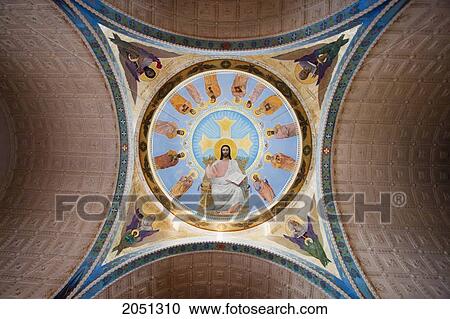 Image Of Christ Pantocrator On The Cupola Of The Cathedral Of St. Mina Monastery In Mariut, Egypt View Large Photo Image Stock Image - Image Of Christ Pantocrator On The Cupola Of The Cathedral Of St. Mina Monastery In Mariut, Egypt. Fotosearch