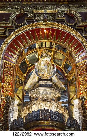Image of Our Lady of Guadalupe of Spain on the central altarpiece of Nuestra Se±ora de Gußpulo church, Quito, Pichincha, Ecuador View Large Photo Image Stock Image - Image of Our Lady of Guadalupe of Spain on the central altarpiece of Nuestra Se±ora de Gußpulo church, Quito, Pichincha, Ecuador. Fotosearch