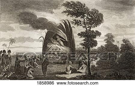 Immolation Of A Hindu Widow Upon Her Husband's Funeral Pile. Engraved By Lester. From The Book The Gallery Of Nature And Art Volume Ii. Published London C. 1823. View Large Photo Image Stock Photograph - Immolation Of A Hindu Widow Upon Her Husband's Funeral Pile. Engraved By Lester. From The Book The Gallery Of Nature And Art Volume Ii. Published London C. 1823.. Fotosearch