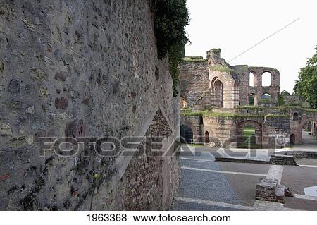 Imperial Baths (Kaiserthermen), Trier, Rhineland-Palatinate, Germany View Large Photo Image Stock Photo - Imperial Baths (Kaiserthermen), Trier, Rhineland-Palatinate, Germany. Fotosearch