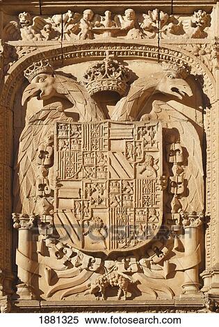 Imperial Shield Of Carlos V Above The Entrance To The Courtyard Of Escuelas Menores; Salamanca, Salamanca Province, Spain View Large Photo Image Stock Photography - Imperial Shield Of Carlos V Above The Entrance To The Courtyard Of Escuelas Menores; Salamanca, Salamanca Province, Spain. Fotosearch