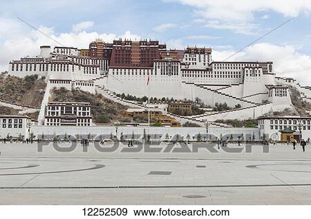Stock Photo - Impressive Potala Palace; Lhasa, Tibet, China. Fotosearch