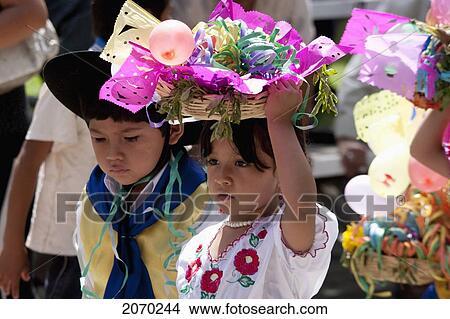 Picture - In The Entrada De Comadritas Parade During The Carnaval Chapaco, Tarija, Bolivia. Fotosearch