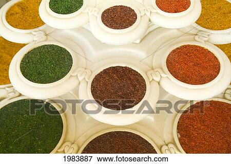 India, Agra, Abstract Colorful Bowls Of Spices In Vases From Above. View Large Photo Image Stock Photo - India, Agra, Abstract Colorful Bowls Of Spices In Vases From Above.. Fotosearch