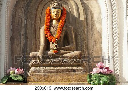 India, Bihar, Statue of Buddha outside Mahabodhi Temple; Bodhgaya View Large Photo Image Stock Image - India, Bihar, Statue of Buddha outside Mahabodhi Temple; Bodhgaya. Fotosearch