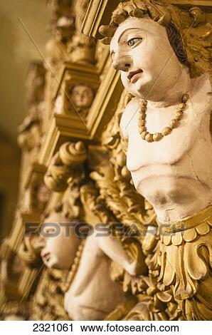 India, Carved Wooden Figures In St Cajetan Church; Old Goa View Large Photo Image Stock Image - India, Carved Wooden Figures In St Cajetan Church; Old Goa. Fotosearch