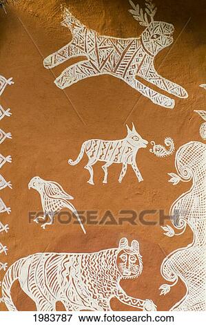 India, Close up of local artwork in Ranthambore National Park; Rajasthan View Large Photo Image Stock Photo - India, Close up of local artwork in Ranthambore National Park; Rajasthan. Fotosearch