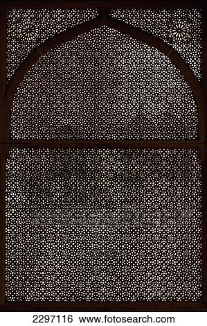 India, Fatehpur Sikri; Agra, Looking through stone lattice grill in Jami Masjid View Large Photo Image Stock Photograph - India, Fatehpur Sikri; Agra, Looking through stone lattice grill in Jami Masjid. Fotosearch
