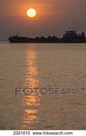India, Goa, Cargo Ships At Dusk; Panjim View Large Photo Image Stock Image - India, Goa, Cargo Ships At Dusk; Panjim. Fotosearch