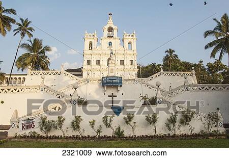 Stock Photo - India, Goa, Church Of Our Lady Of The Immaculate Conception; Panjim. Fotosearch