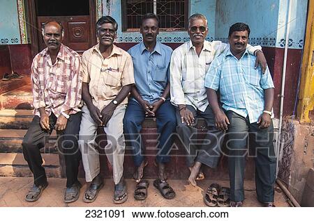 India, Karnataka, Group Portrait Of Indian Men; Gokarna View Large Photo Image Stock Image - India, Karnataka, Group Portrait Of Indian Men; Gokarna. Fotosearch