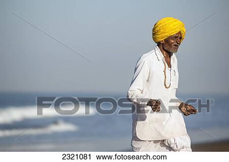 India, Karnataka, Old Man Turban On Gokarna Beach; Gokarna View Large Photo Image Stock Image - India, Karnataka, Old Man Turban On Gokarna Beach; Gokarna. Fotosearch