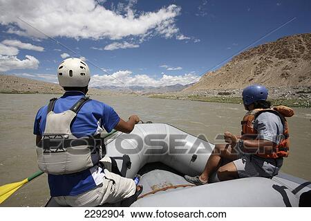 India, Ladakh, Rafting on Indus river; Indus Valley View Large Photo Image Picture - India, Ladakh, Rafting on Indus river; Indus Valley. Fotosearch