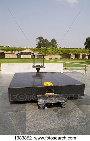 India, New Delhi, Raj Gaht, Grave Of Gandhi 1948 Memorial Park Where This World Leaders Ashes Were Buried. View Large Photo Image Stock Image - India, New Delhi, Raj Gaht, Grave Of Gandhi 1948 Memorial Park Where This World Leaders Ashes Were Buried.. Fotosearch