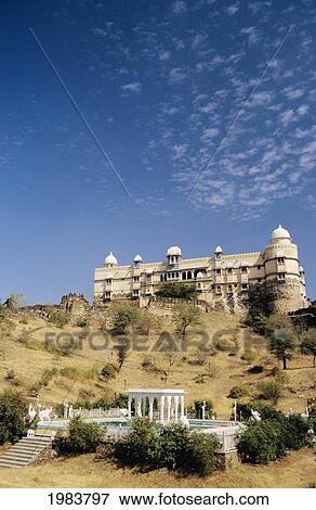 India, Palace and newly converted hotel near Bari Sadri; Rajasthan View Large Photo Image Stock Photo - India, Palace and newly converted hotel near Bari Sadri; Rajasthan. Fotosearch