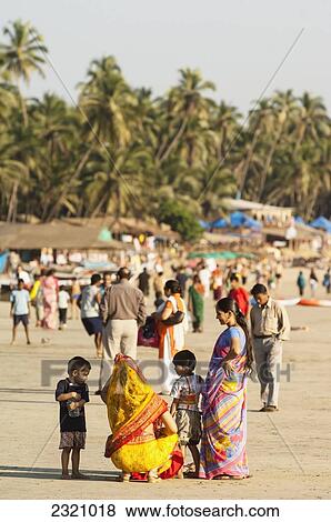 India, People On Palolem Beach; Goa View Large Photo Image Stock Photo - India, People On Palolem Beach; Goa. Fotosearch