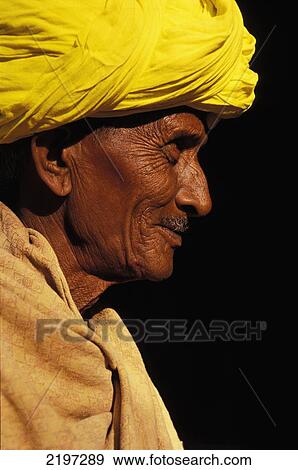 India, Portrait Of Turbaned Rajasthani Man; Rajasthan View Large Photo Image Stock Photo - India, Portrait Of Turbaned Rajasthani Man; Rajasthan. Fotosearch