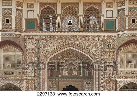 India, Rajasthan, Amber Fort; Jaipur, Ganesh Pole (Ganesh Gate) View Large Photo Image Stock Photo - India, Rajasthan, Amber Fort; Jaipur, Ganesh Pole (Ganesh Gate). Fotosearch