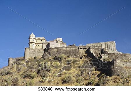 India, Rajasthan, Kumbhalgarh, Fort Kumbhalgarh. View Large Photo Image Stock Photo - India, Rajasthan, Kumbhalgarh, Fort Kumbhalgarh.. Fotosearch