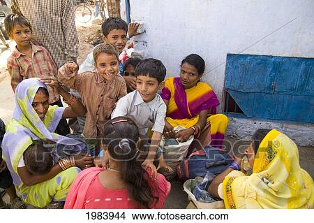 India, Rajasthan, Near Jodhpur, Children And Mothers In Small Village Of Shahpurain. View Large Photo Image Picture - India, Rajasthan, Near Jodhpur, Children And Mothers In Small Village Of Shahpurain.. Fotosearch